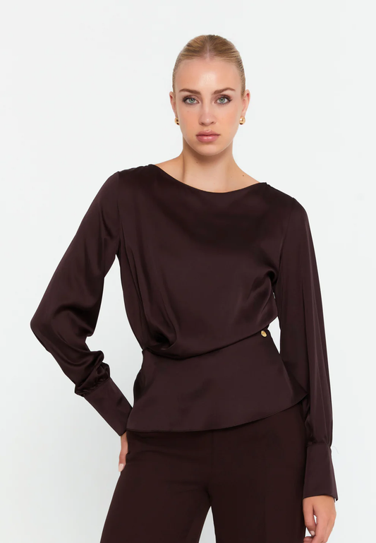 Blouse Fluide à Manches Longues