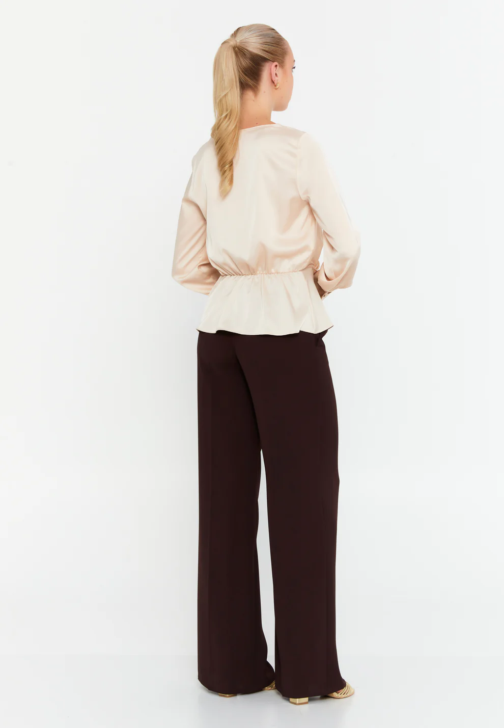Blouse Fluide à Manches Longues