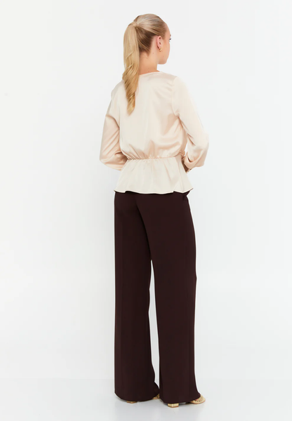 Blouse Fluide à Manches Longues