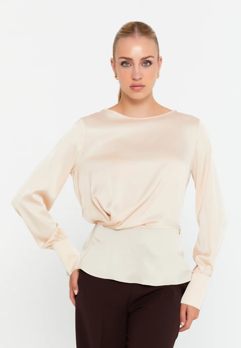 Blouse Fluide à Manches Longues
