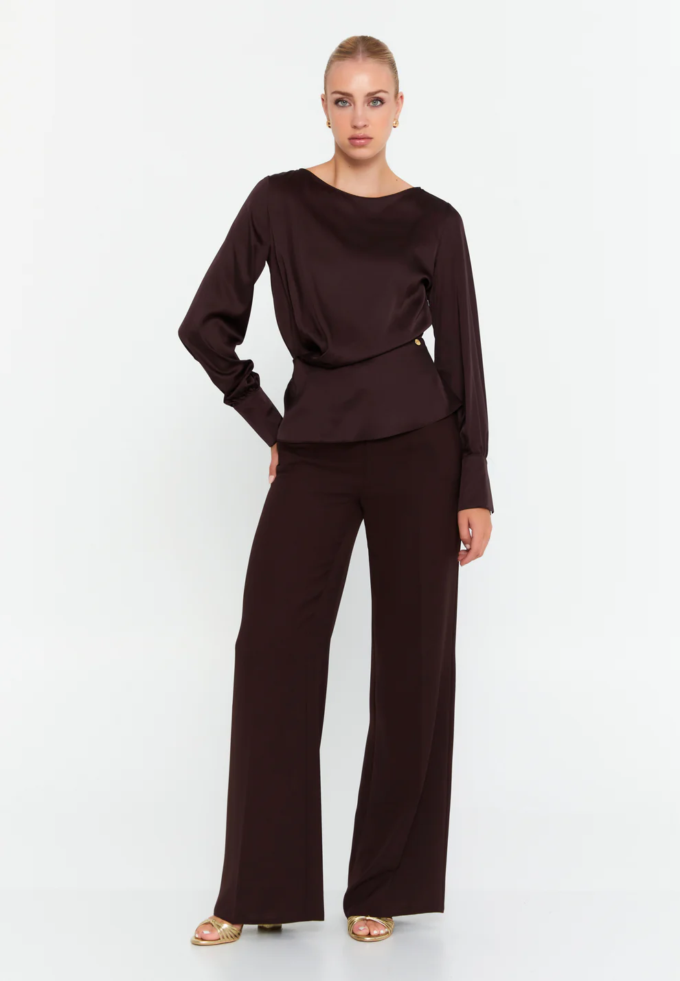 Blouse Fluide à Manches Longues