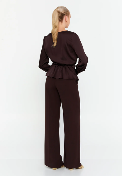 Blouse Fluide à Manches Longues