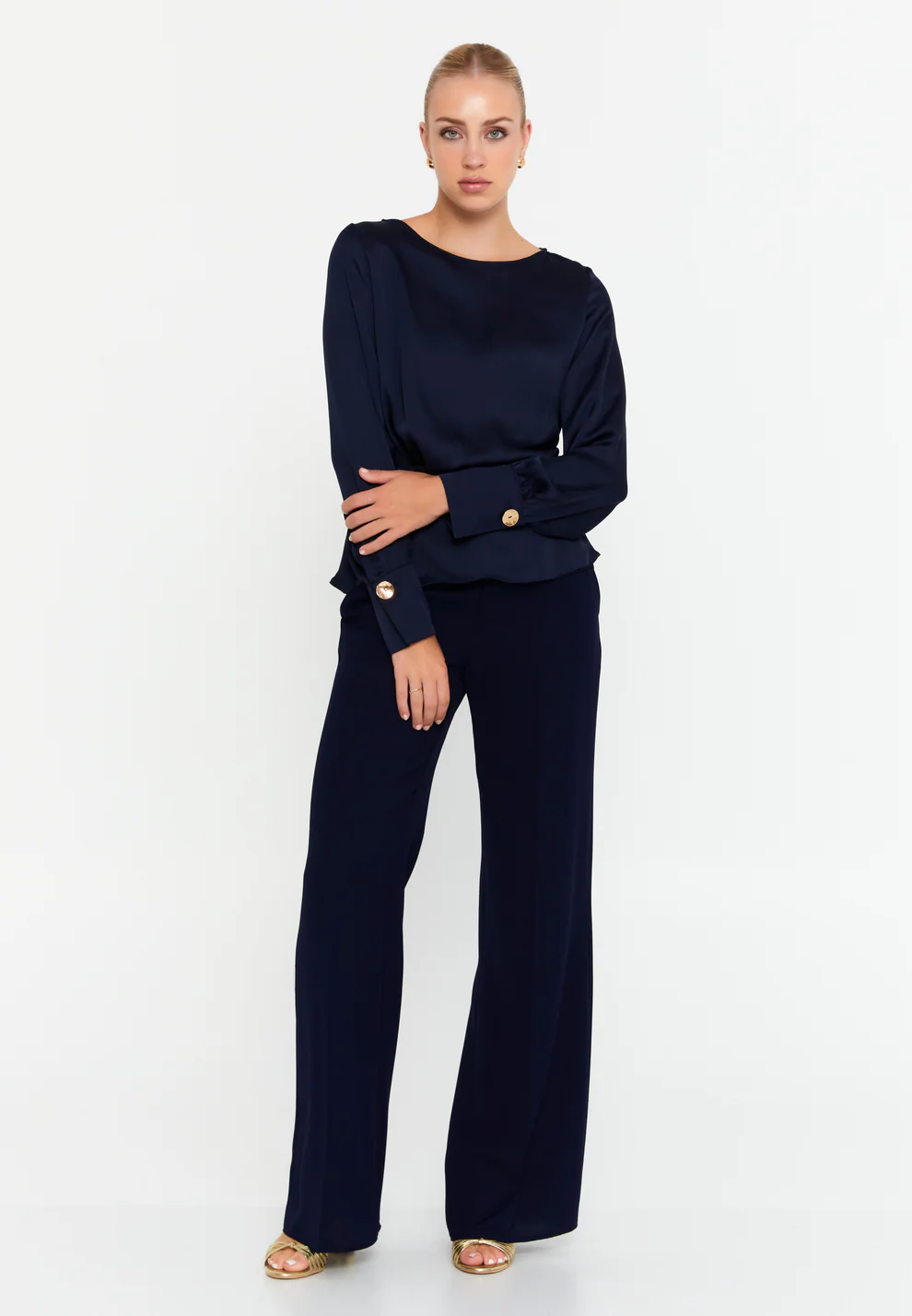 Blouse Fluide à Manches Longues