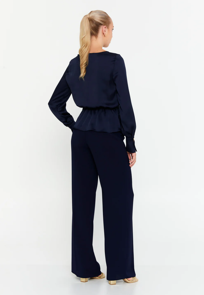 Blouse Fluide à Manches Longues