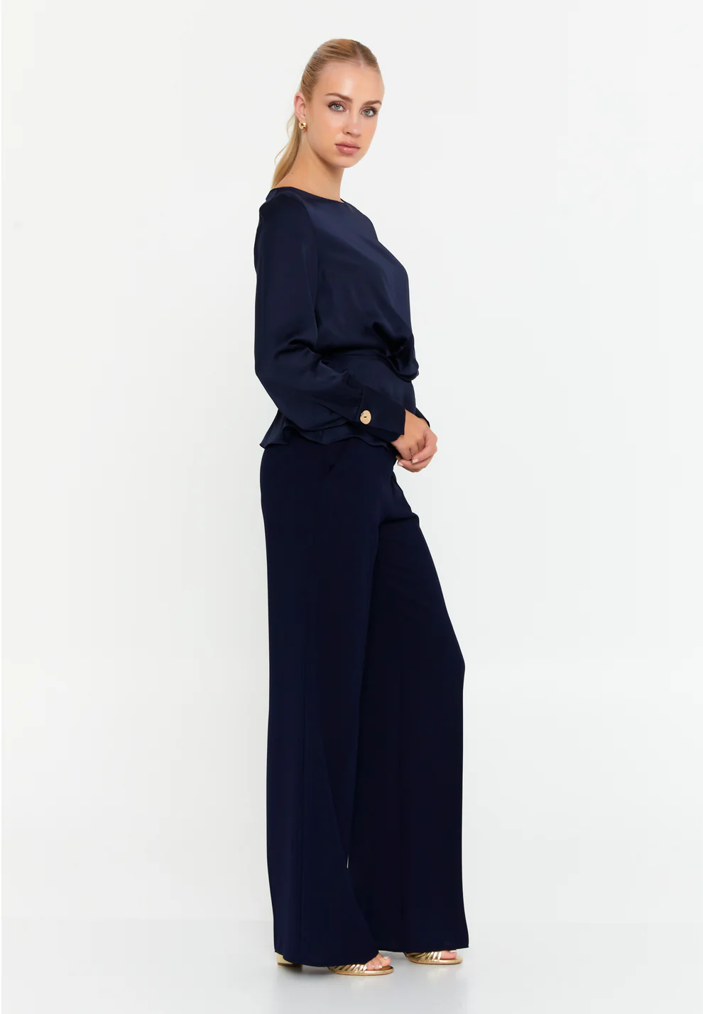 Blouse Fluide à Manches Longues