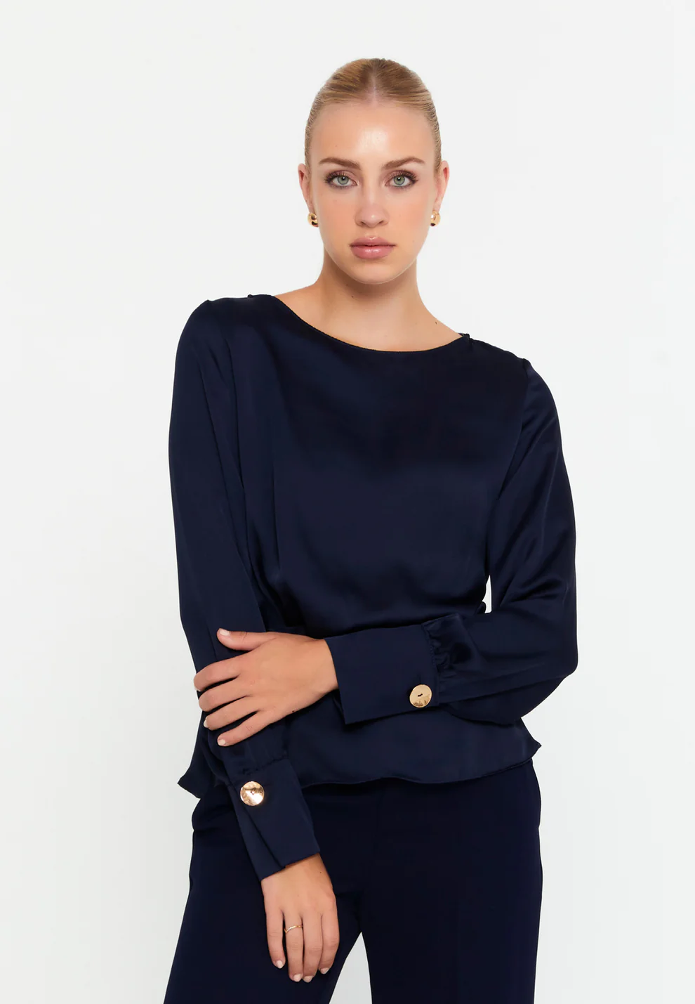 Blouse Fluide à Manches Longues