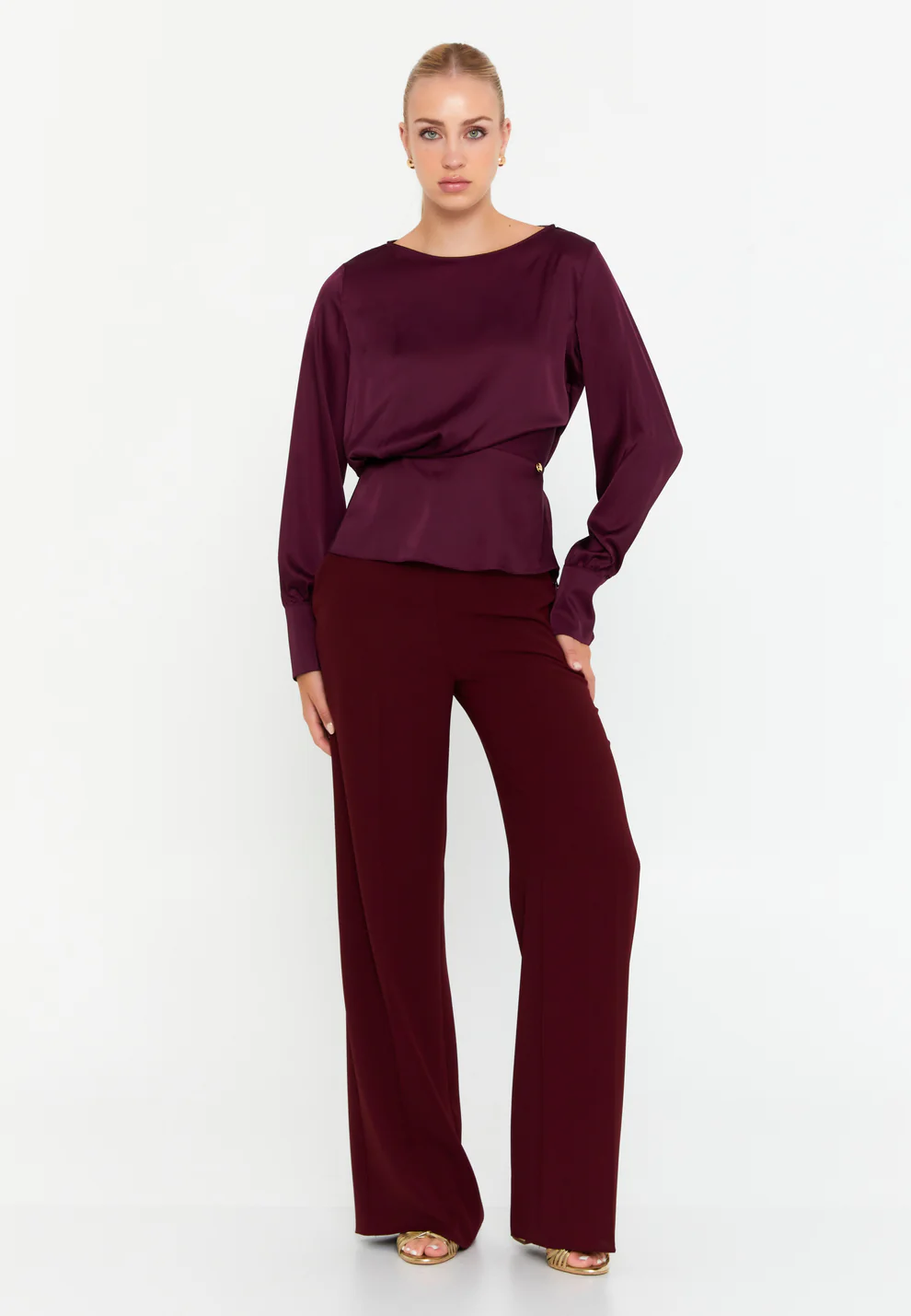 Blouse Fluide à Manches Longues