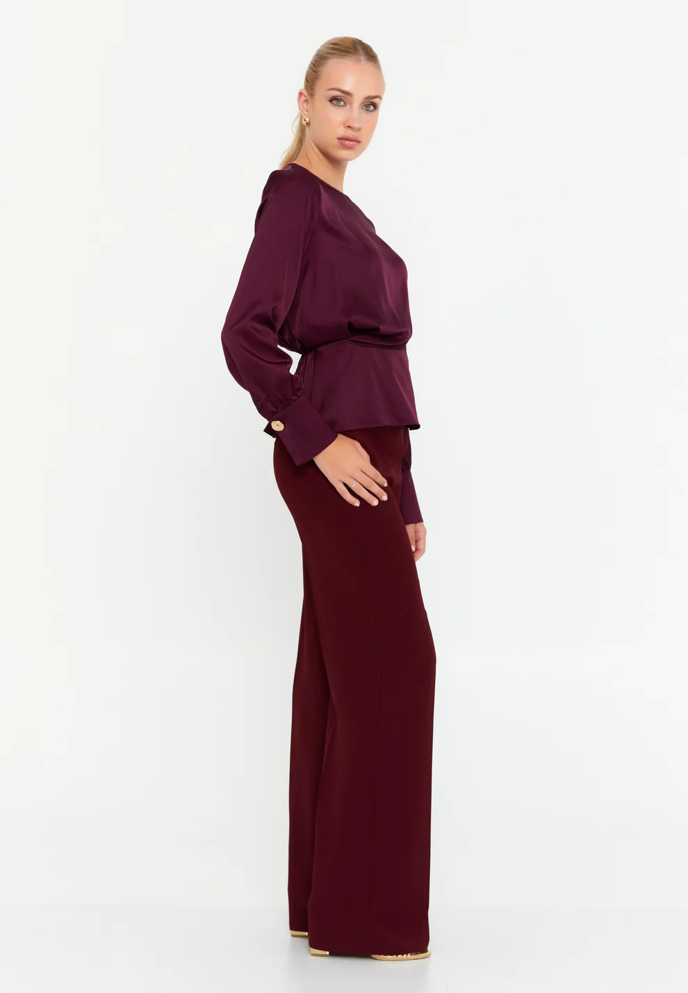 Blouse Fluide à Manches Longues