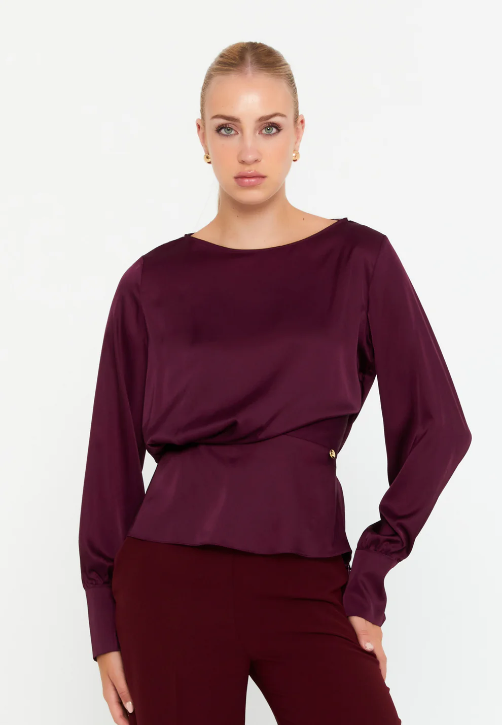 Blouse Fluide à Manches Longues