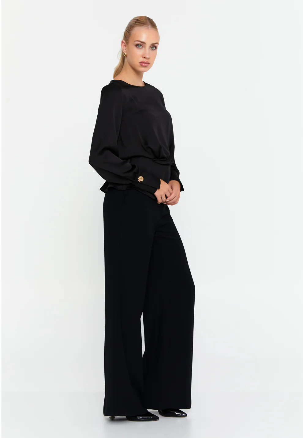 Blouse Fluide à Manches Longues