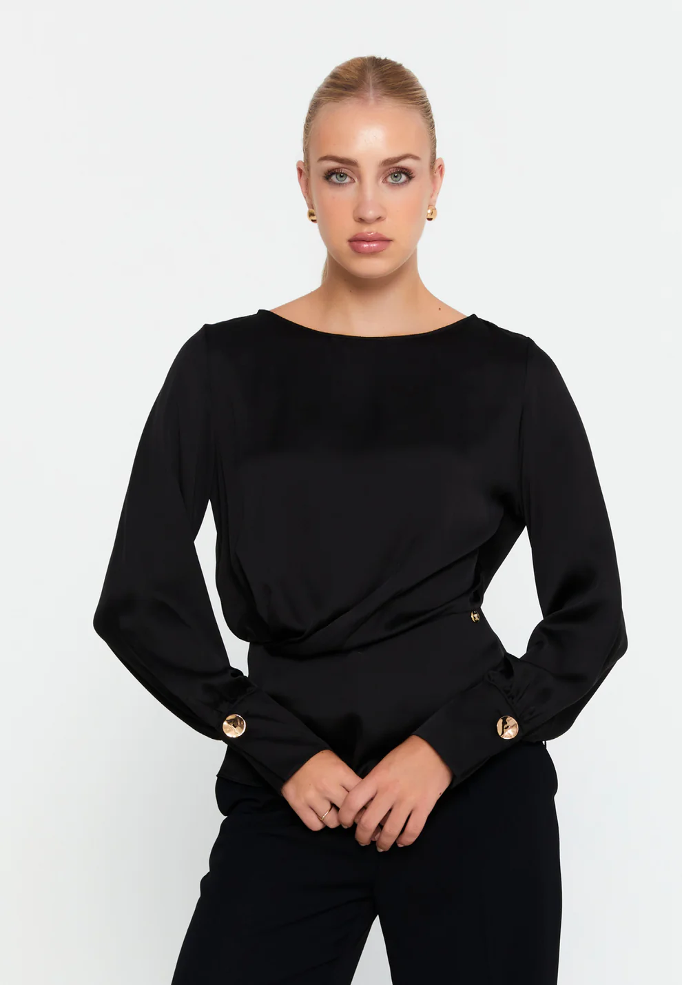 Blouse Fluide à Manches Longues