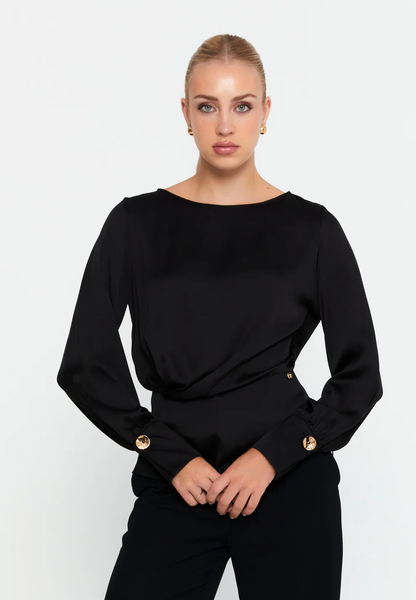 Blouse Fluide à Manches Longues